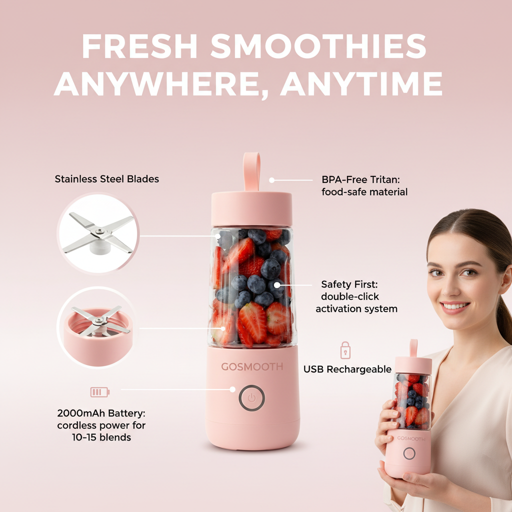 Batidora portátil recargable